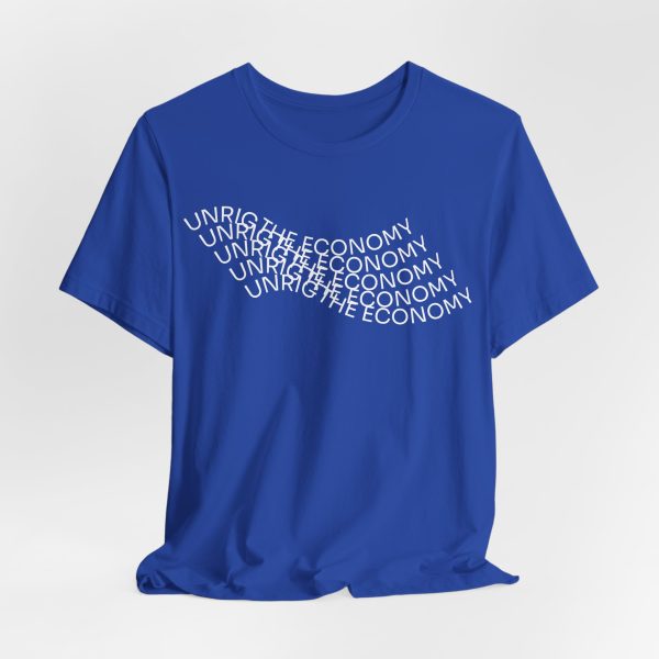Unrig The Economy - Waterfall Style - Light Lettering Unisex Graphic T-Shirt
