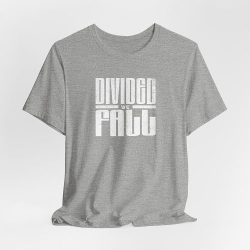 Divided We Fall - Stamped Style - Light Lettering Unisex Graphic T-Shirt