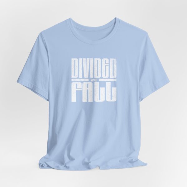 8472889425692168064_2048.jpeg Divided We Fall - Stamped Style - Light Lettering Unisex Graphic T-Shirt